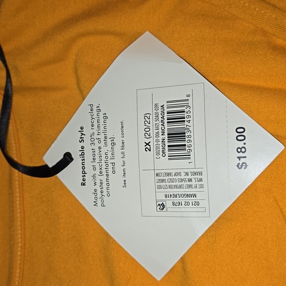 Women's Slim Fit Cinched Short Sleeve Sweetheart Neck Top | Ava & Viv | 2X - Picture 12 of 12